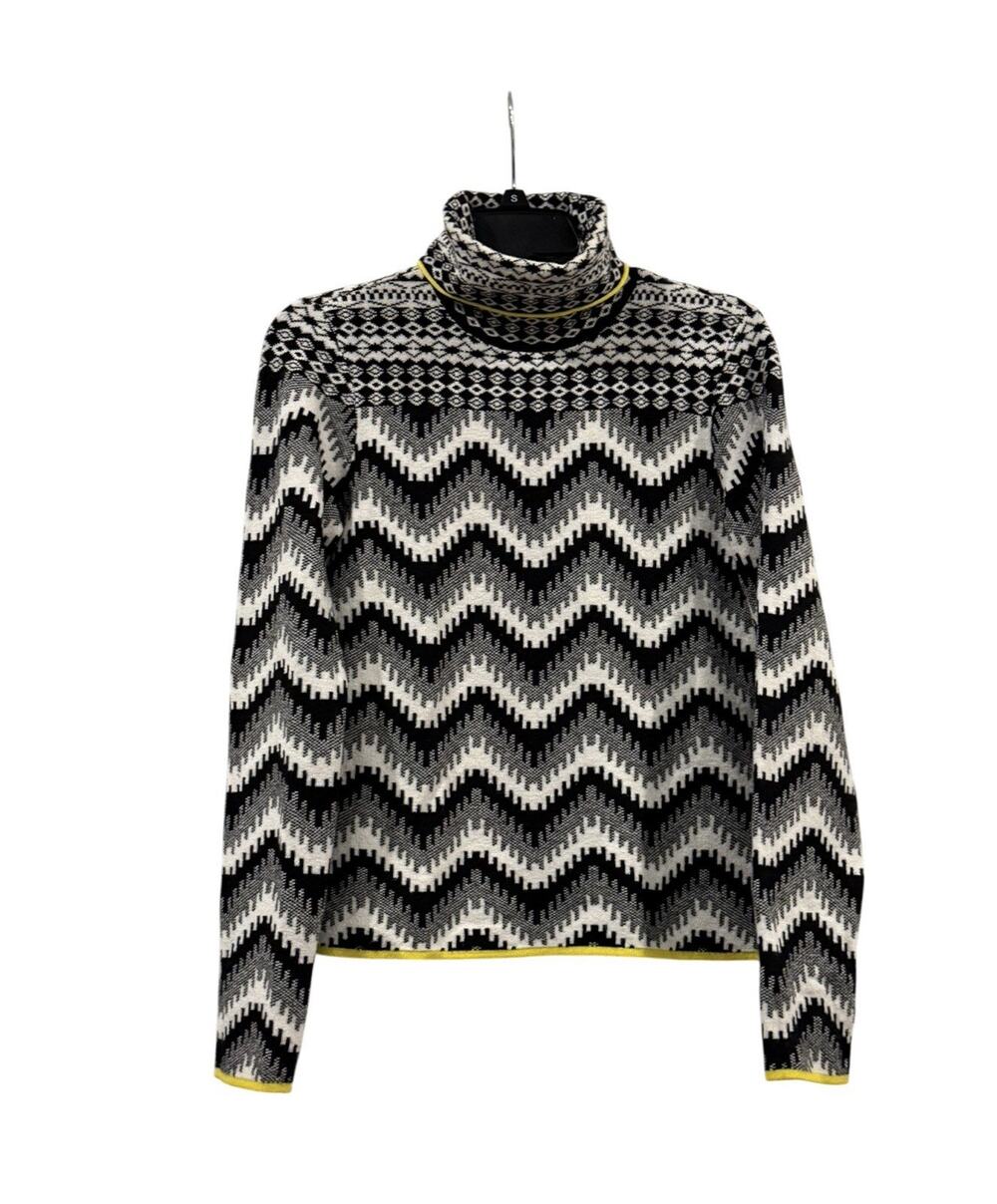 Anthropologie Maeve Ski Slope Turtleneck Sweater M Geometric Outdoors Warm
